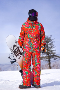 2025春东北大花袄滑雪服男民族风保暖套装HF37+HK1287J加绒-P270图片