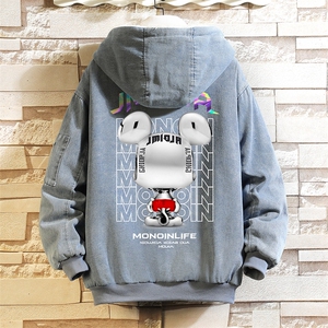 NM53214-P140 牛仔外套男大码加厚加绒衣男羊羔毛服男 砖墙图片