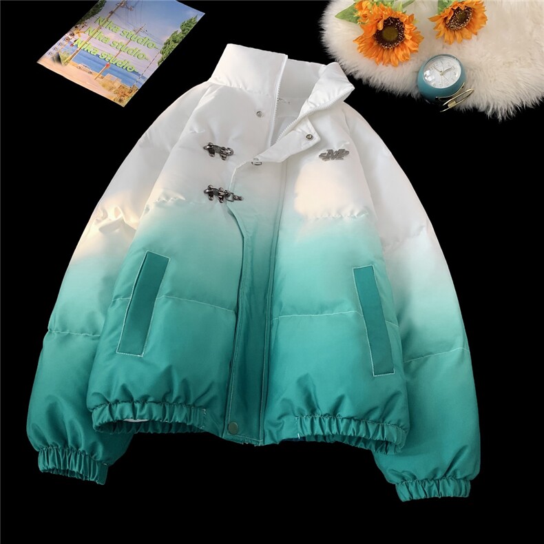 XZ230-1MY58平铺简约轻奢扎染渐变休闲立领飞机扣面包服P128控158，鞋类箱包手腕包，星座230-1