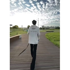 美式高街vibe风长飘带黑色微喇叭潮牌牛仔裤男百搭显瘦拖地长裤子，男装牛仔裤，星座601-1
