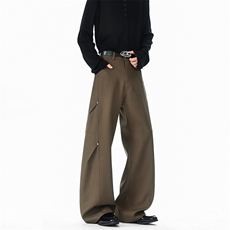 26新款高级感美式男女宽松西裤老钱风休闲裤子504-K267-特P42控88，男装西裤，星座504