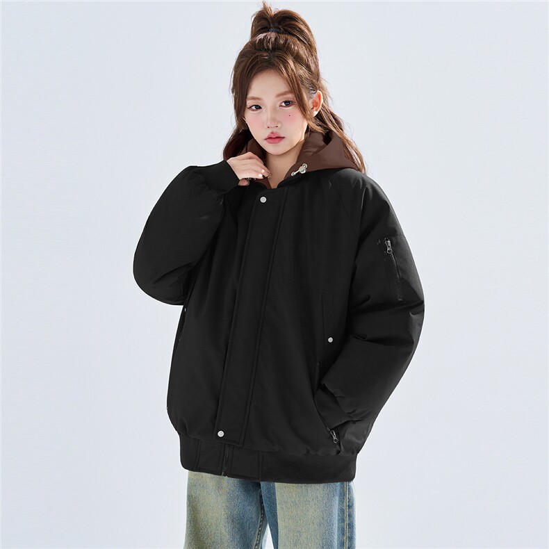 新款冬季大码羽绒棉服棉袄连帽假两件韩版宽松外套A436-2583-P95,男装棉衣,电商A436