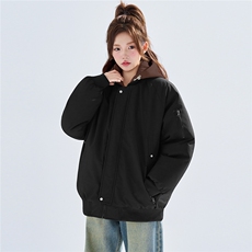 新款冬季大码羽绒棉服棉袄连帽假两件韩版宽松外套A436-2583-P95，男装棉衣，电商A436