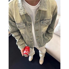美式牛仔外套男女春秋季水洗牛仔衣设计感高街重工夹克WLJ944-P57，男装工装外套，星座1008