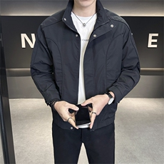 2025春季新款男士外套立领帅气工装青年夹克百搭时尚潮流上衣，男装夹克，电商A225