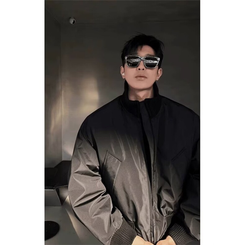 网图有货立领棒球棉服男廓形飞行夹克短款棉衣MY820-P98，男装夹克，星座1505