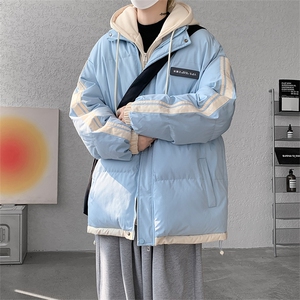 棉衣男冬季新款港风宽松大码假两件连帽棉服MF8587-P88(现货图片