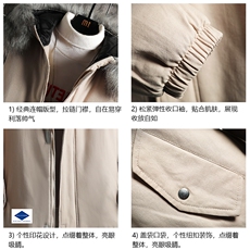 MM48061-P130冬季大毛领棉衣男士大码加厚棉袄男棉服网格，男装棉衣，电商A040A