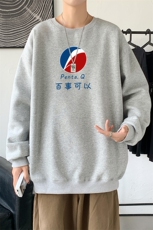 Y2462P38秋冬圆领潮牌印花上衣打底衫直筒长袖卫衣港风，男装卫衣，星座510A-1