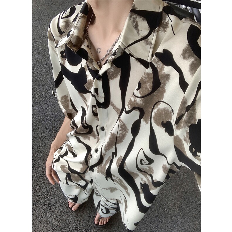 泼墨套装TZ77808特P45衬衫DCS77809特P27DK77810特P18套装控88，男装衬衫，星座227-7