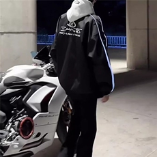 【有货】DJKG70-P60网红同款美式字母反光条夹克外套男女宽松潮，男装夹克，星座603-2