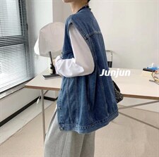 牛仔马甲，女装马甲，久久索衣缘