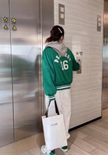 色丁棒球服外套，其它，麦琪