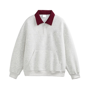 秋季重磅380克全棉直播拉链套头立领卫衣外套 AH905-P33,女装短外套,星座610B-1