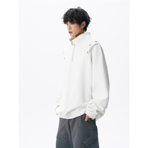 8XL-M星星铆钉半拉链卫衣大码重磅痞帅高街小众立领外套WY5109P58图片