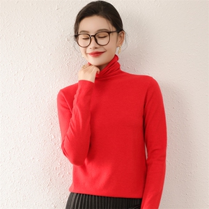 套头时尚气质纯色秋冬季新款女时尚百搭显瘦针织衫图片
