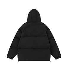 新款白底冬季时尚百搭字母印花连帽棉服A247-MY227特批95控158，男装棉衣，电商A247-1