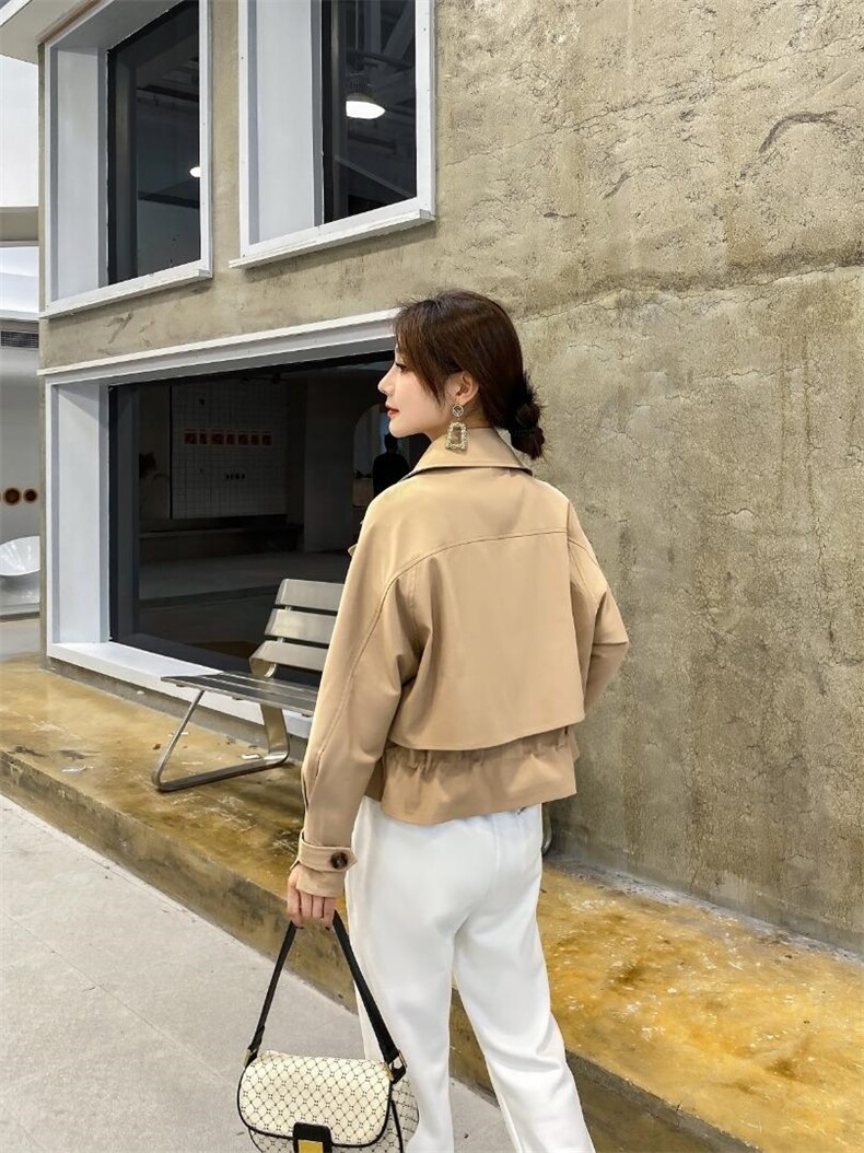 现货，水洗风衣，女装风衣，多莱娜