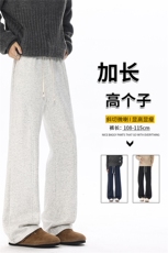 高个子斜切微喇卫裤男春秋季货号KZ088加长，男装休闲裤，电商B312