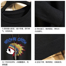 M67196-P45加绒款-P65圆领毛衣男大码针织衫男毛线衣线衫砖墙，男装针织衫/毛衣，电商A040A