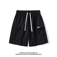 平铺白底2025夏装新品大口袋工装运动裤短裤卫裤中裤男DK05-P38，男装休闲裤，电商042