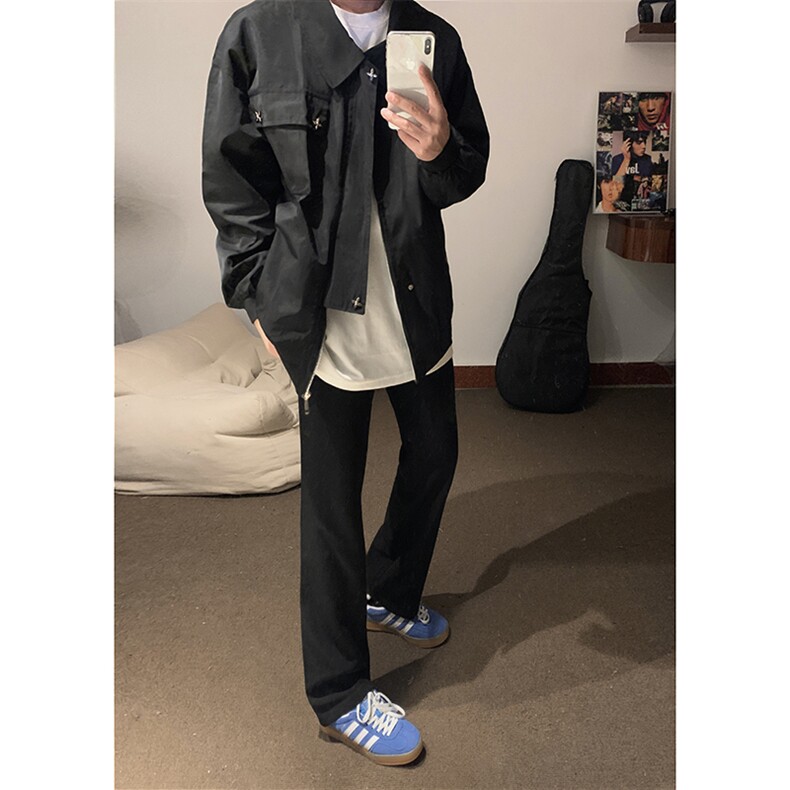 B221美式ins高街暗黑金属感宽松休闲外套上衣SY2303-P90控118,男装夹克,电商B221