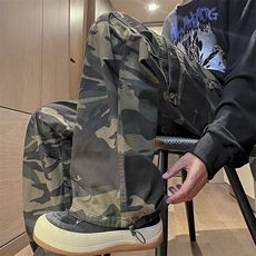 秋冬抖音迷彩工装裤潮牌美式高街大口袋休闲裤kk364P60，男装休闲裤，星座712
