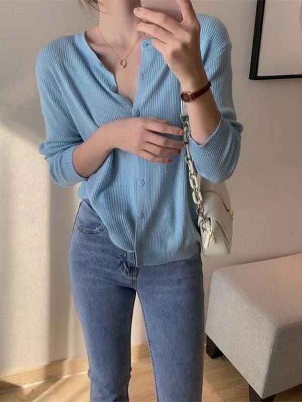 针织短袖t恤女2025新款夏季薄款宽松显瘦打底上衣小衫,女装T恤,众美斯特