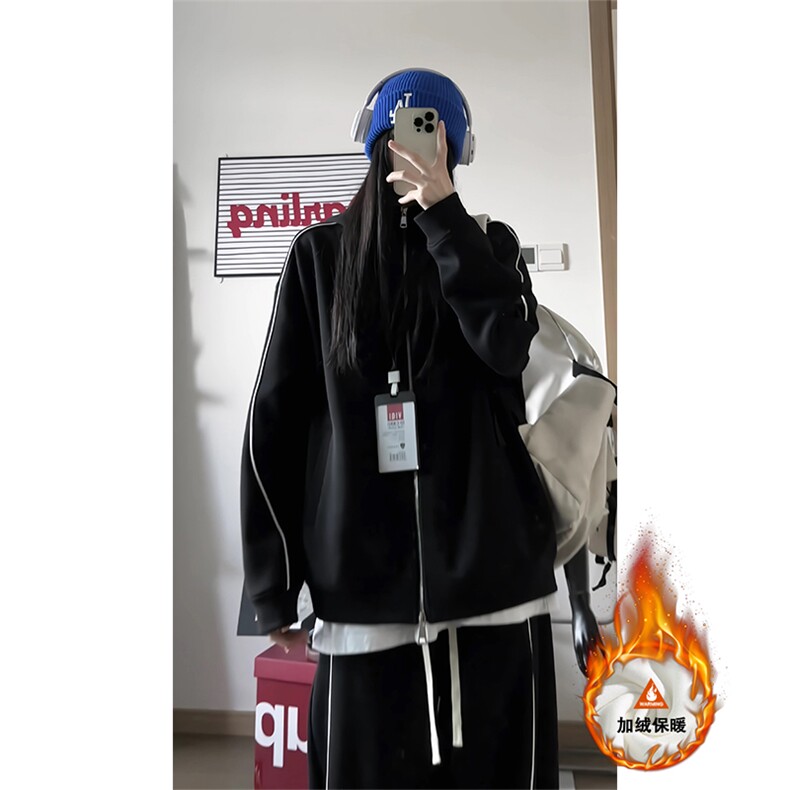 加绒加厚运动服套装W4683JR（加绒）特P60/K8666JR（加绒）特P45,男装休闲套装,电商A007