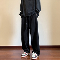 秋冬拖地裤灯芯绒宽松阔腿裤直筒男长裤港风休闲裤K320-P38，男装休闲裤，电商A099