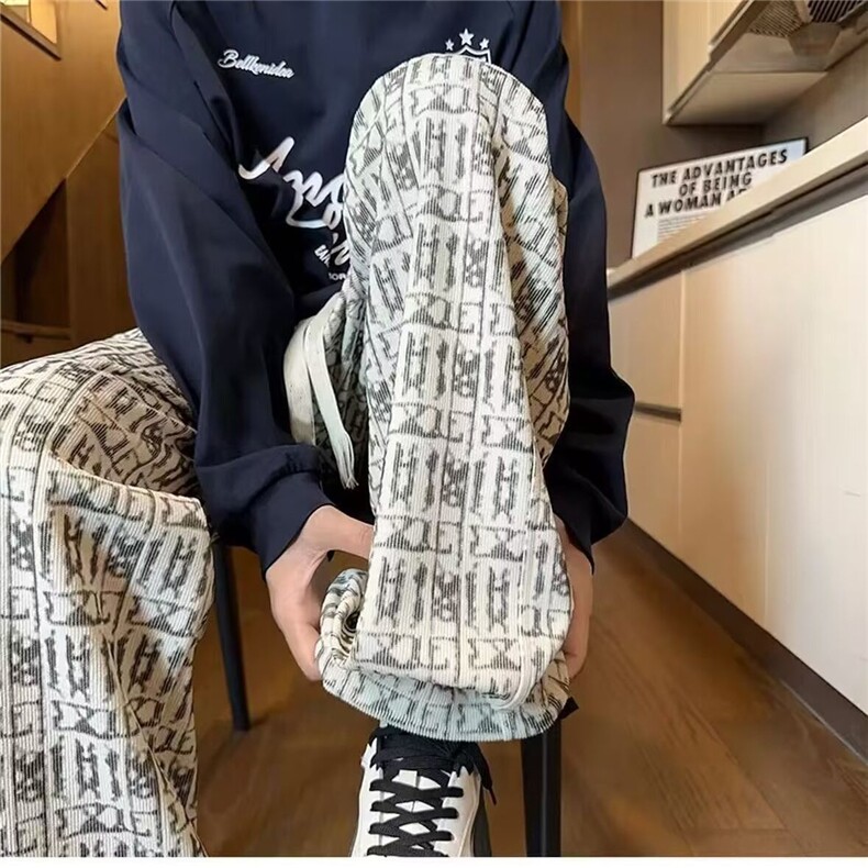 1506/QK1570/P27220克扎染灯芯绒4.5裤头非常对图面料柔软,男装休闲裤,星座1506