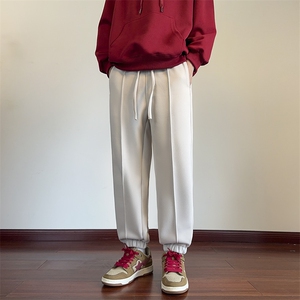 运动裤加绒男女加厚裤子束脚宽松休闲卫裤美式24XK66881J特批45图片