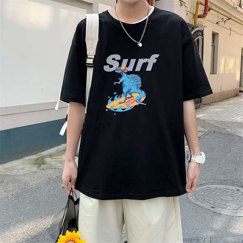 短袖新款青春流行潮流潮T恤夏季男标准圆领卡通动漫时尚潮牌,男装T恤,星座716-2