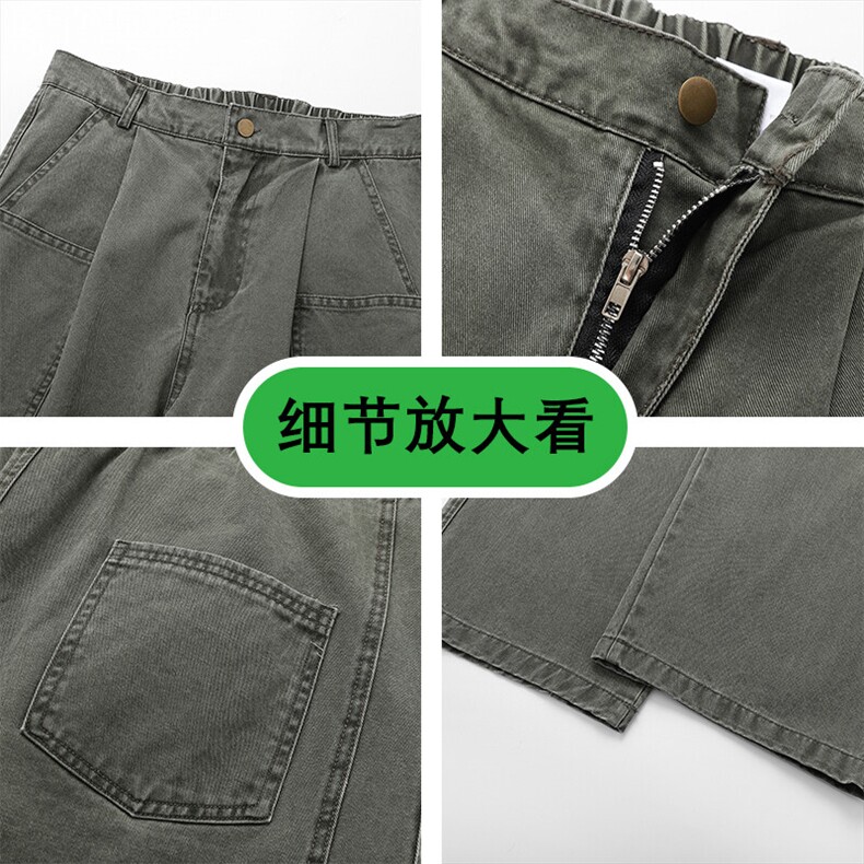 25年春纯棉洗水休闲裤宽松工装裤3D平铺图现货C323-1-C7807-TP55,男装休闲裤,电商C323-1