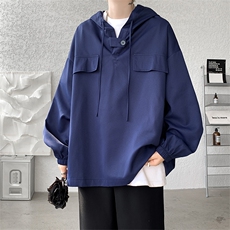 现货25秋季连帽休闲宽松高品质百搭卫衣外衣DSA059-7839-P45控68，男装卫衣，电商A059