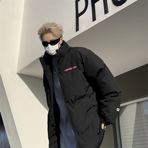 冬季高街vibe立领面包服男美式潮牌宽松字母印花棉衣 W8045-P85图片
