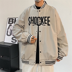 春秋季日系复古大码男装棒球服夹克外套加肥加大码胖子衣服6XL，男装夹克，星座909