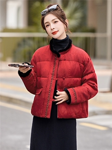 现货。现货。2026年冬季短款刺绣水貂毛羽绒服图片