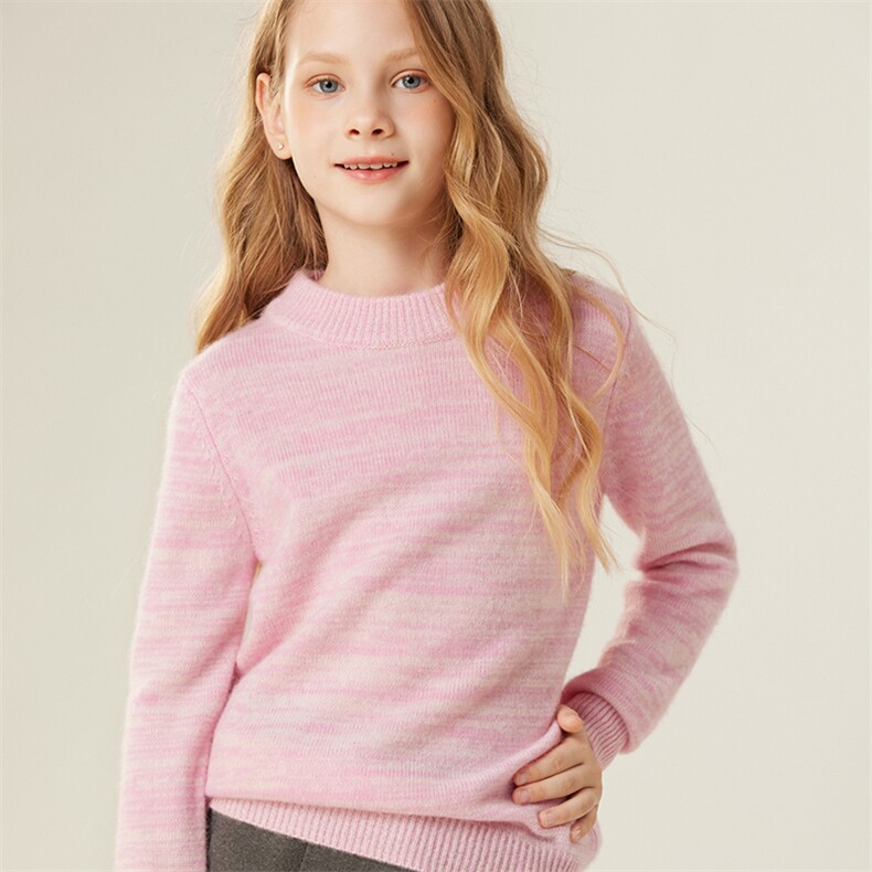 儿童半高领山羊绒衫男童加厚彩条冬季羊毛衫针织中大童女童冬毛衣，童装儿童羊绒衫，跳跳羊儿童羊绒衫