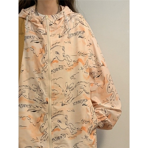 2025夏季新款动物连帽宽松情侣防晒衣 F168 /P69,女装防晒衣,星座202-3