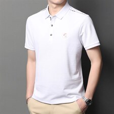 POLO衫男上衣半袖男装衣服男士体恤衫T恤潮牌休闲翻领爸爸短袖男图片