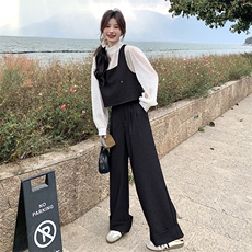 春装新款大量现货！波点衬衫牛仔三件套2C133-8915-P175-K248，女装套装/套裙，2C133