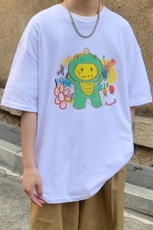夏季卡通短袖t恤男韩版潮流宽松半袖体恤潮牌衣服打底衫，男装T恤，电商A409-1