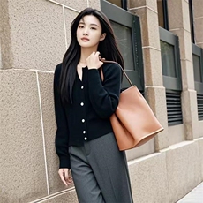 澳毛开衫，针型12针，女装针织衫/毛衣，米咔羊绒