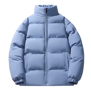 时尚棉服男女款冬季纯色百搭情侣保暖棉衣加厚款立领面包服图片