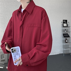现货CS7180-P35特控68安哥拉红色轻奢高级感衬衫【赠送领带】，男装衬衫，电商D232