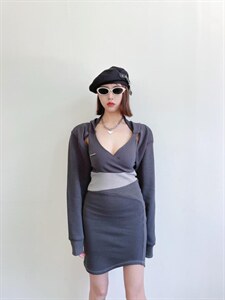 两件套连衣裙图片