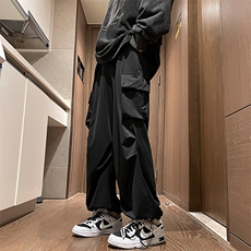 8XL-M特大码冰丝裤男美式工装裤高腰垂感宽松防晒阔腿裤K962P45，男装防晒衣，电商D206-1