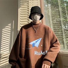 控68半高领毛衣男士大码针织衫男毛线衣男M18270-P45加绒款-P65，男装针织衫/毛衣，电商A040