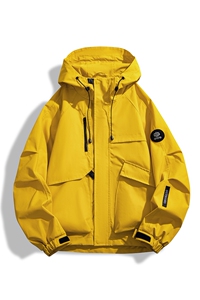 山系户外连帽冲锋衣外套情侣款防风防水工装夹克登山服9596-P45图片